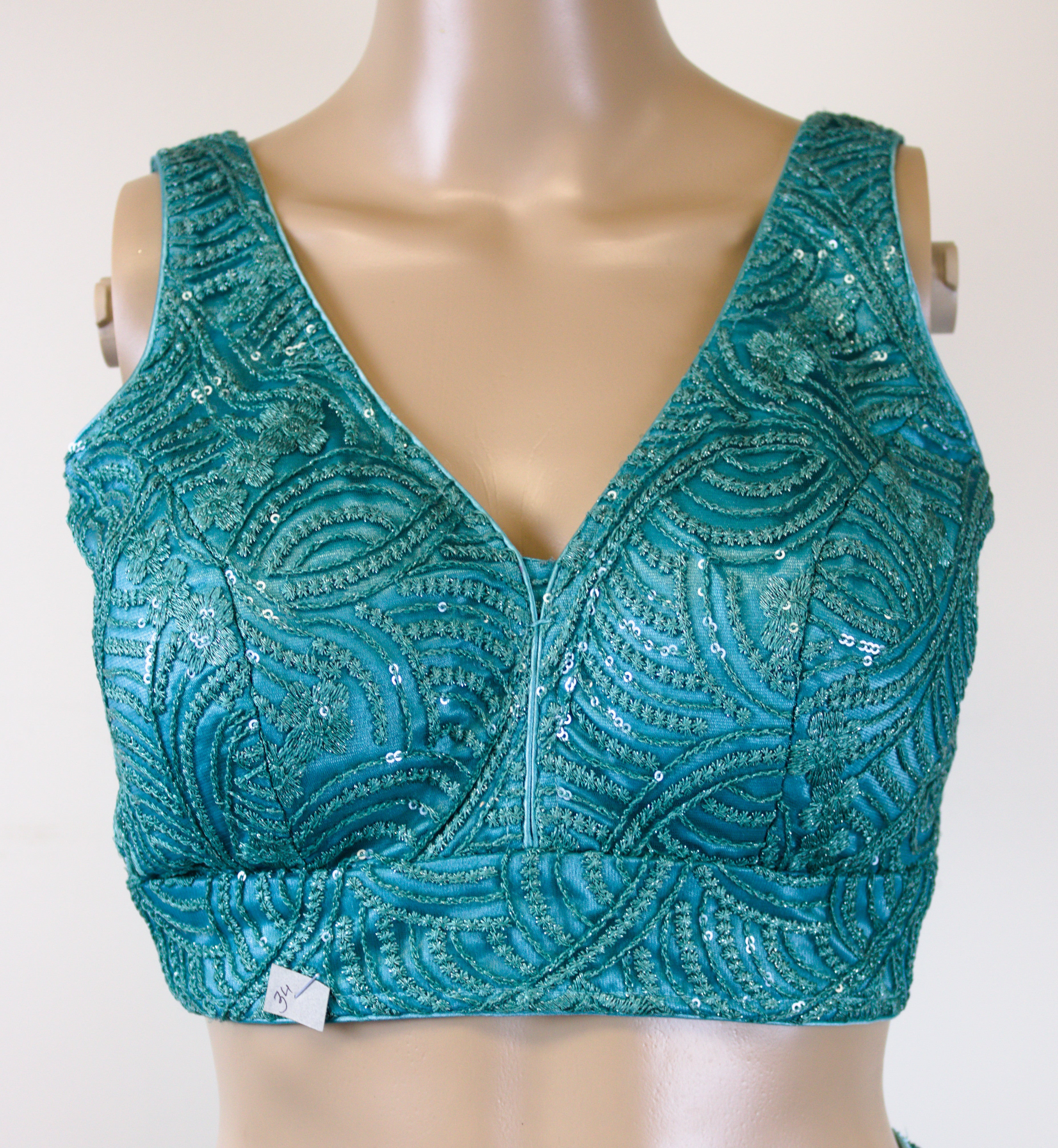 Ocean blue colour lehanga set