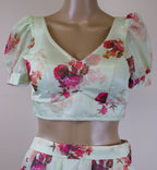 White flower print lehenga set