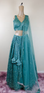 Ocean blue colour lehanga set