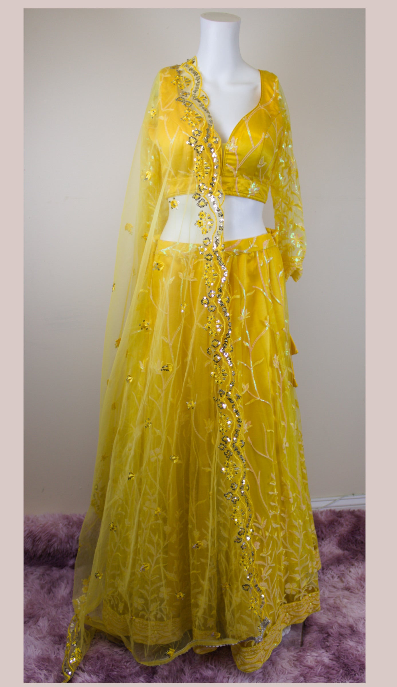 Yellow lehenga set