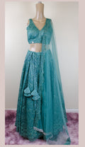 Ocean blue colour lehanga set