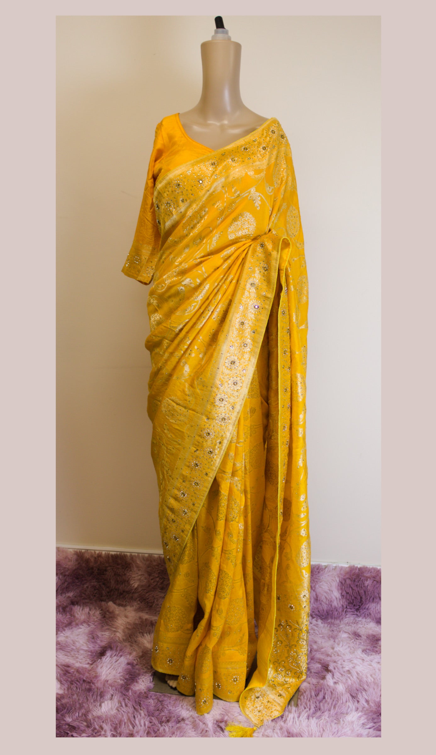 Yellow saree blouse
